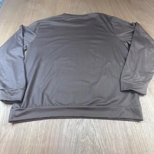 None Southwestern Aztec Print Brown Pullover Sweatshirt Women’s Large