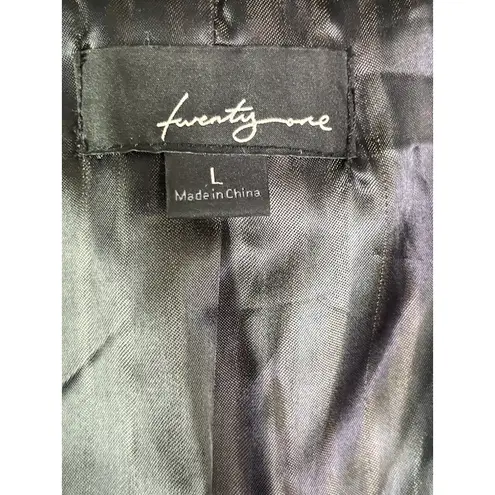 Twentyone Black Velvet Blazer Gold Crest Buttons Women’s Size L Elegant Jacket