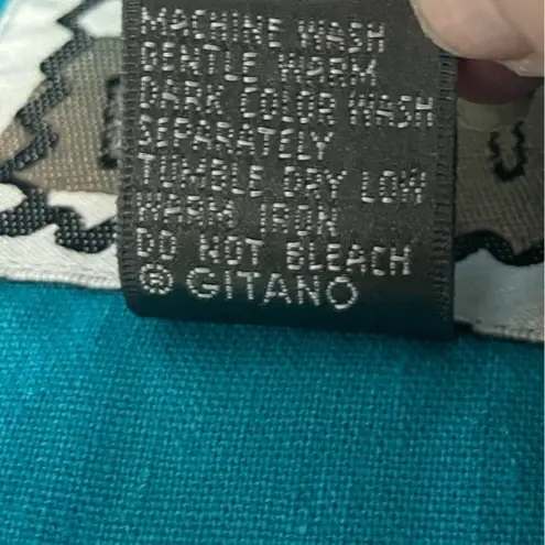 Vintage 80’s Gitano Teal full skirt dress. Size M Blue Size M