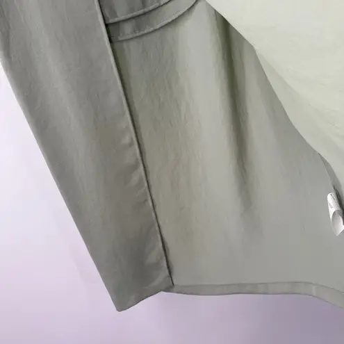 R.G. Kane Hestia Skirt Size Small Sage Green Mini/Midi High Slit Satin NEW NWOT