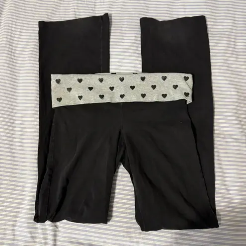 Victoria's Secret Y2K PINK  Foldable Waist Flare Yoga Pants