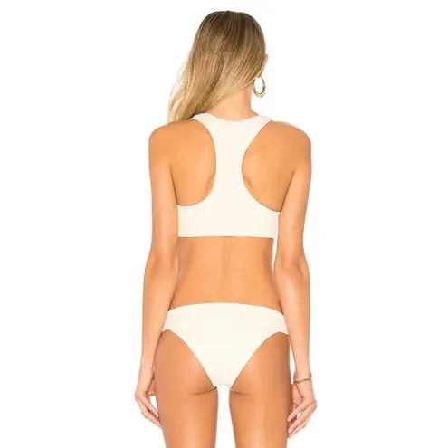 l*space White Tara Ribbed Bikini Top