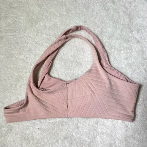 Aerie  Pink XO Ribbed Wide Strap Scoop Bikini Top