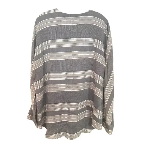 Rails Lily Athens Stripe Tie Front Shirt Women's Medium Blue White Casual Boho