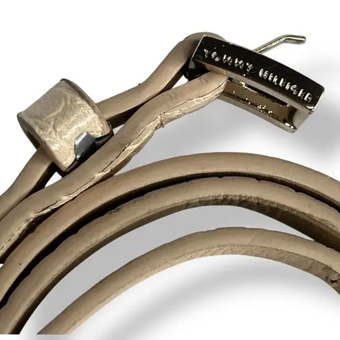Tommy Hilfiger Woman's  Light Tan Croco Leather Belt Size 6