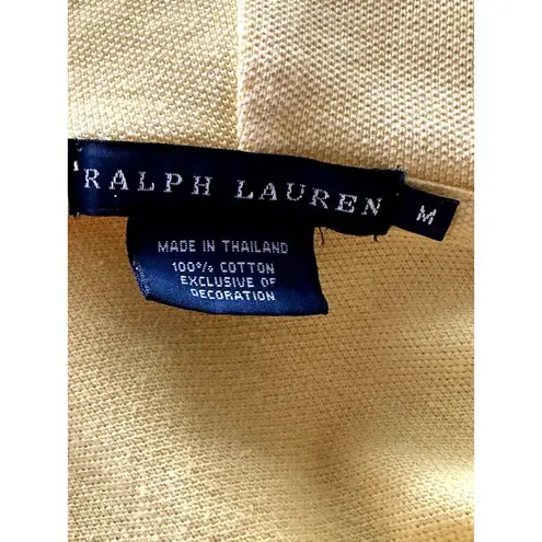 Ralph Lauren Womens Hoodie Yellow Size M Classic Preppy Casual Beach Coastal