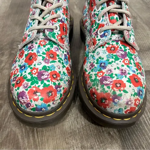 Dr. Martens  White Wild Poppy Floral 1460 Pascal Boots