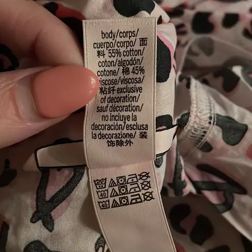 Victoria's Secret Victoria’s Secret Pink Cheetah Print Pajama Shirt thumbnail 6