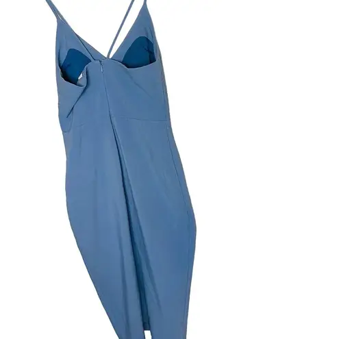 Likely Women's Brooklyn Light Blue Cocktail Sleeveless Midi Dress Size 4