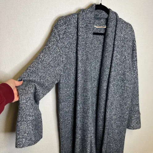 Soft Surroundings Blue Marled Knit Open Front Cardigan Sweater Women's Large