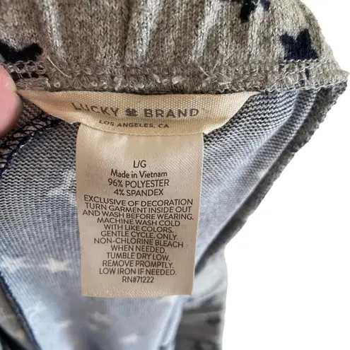 Lucky Brand  Blue Gray Star Pajama Pants Large