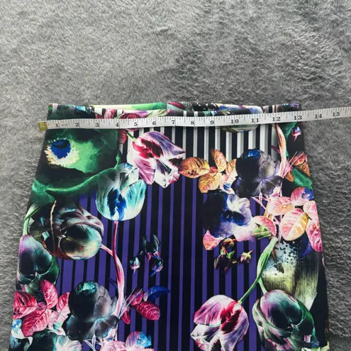 Clover Canyon  Night Matador Stripe, Floral Pencil Skirt Black, White Small