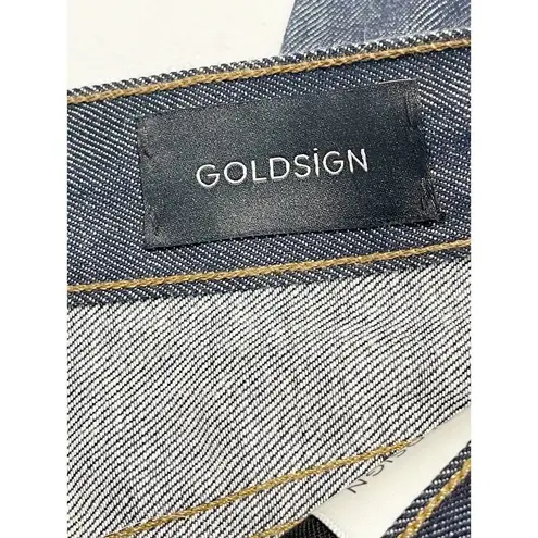 Goldsign The Curved Dark Wash Crop High Waisted Rise Tapered Jeans Serra Size 24 Blue