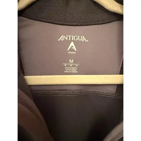 Antigua Forest Green Full Zip Fleece Jacket Sz. M
