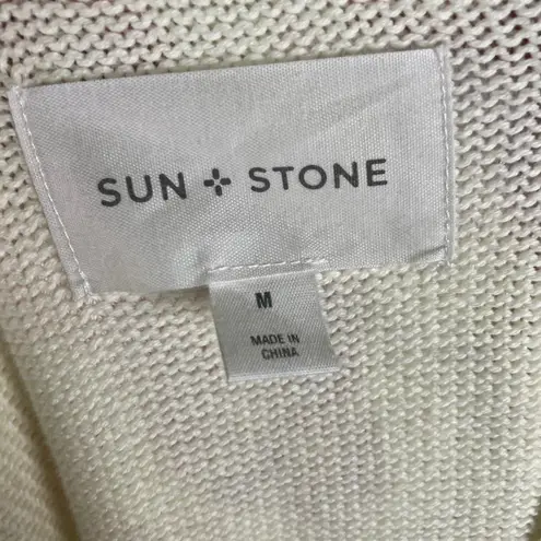 Sun Stone Womens Cardigan Sweater Medium Open Front Tie Dye Knit Cotton Clean - Image 11