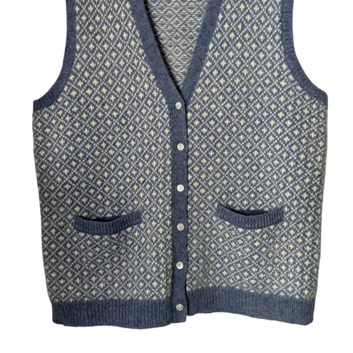 VTG 80s 90s Moussie Susan Bristol Cardigan Sweater Size 36 Blue Preppy Academia