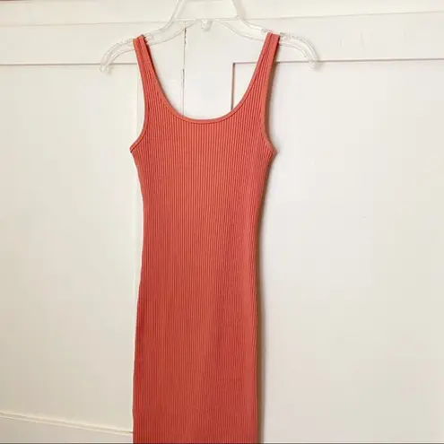 Wilfred  Free Aritzia Murdock Ribbed Bodycon Dress In Tickled Coral XS