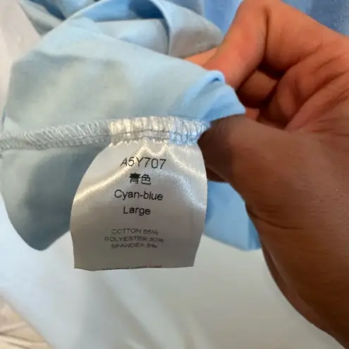 Distressed Light Blue Lighting Bolt Top Size L