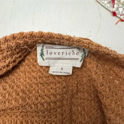 Love Riche Rust Flutter Sleeve Crop Top - Size Small