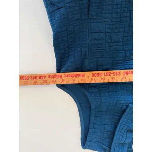 Habitat Women's Blue Quilted Sleeveless Button Front Vest Top small Lagenlook