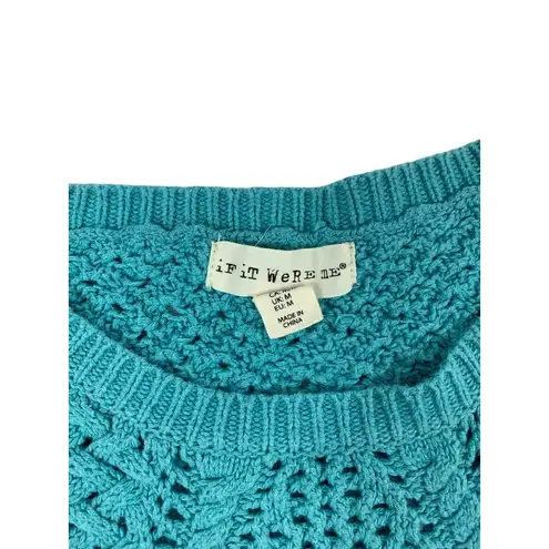 If It Were Me Women's Turquoise Knitted Sweater