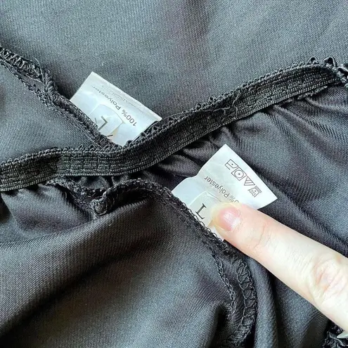 Black Satin PJ Set L Size L