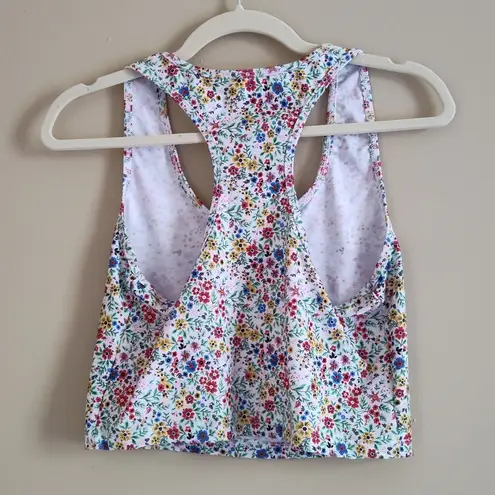 Evolution and creation  Large Floral White Sports Bra NWOT