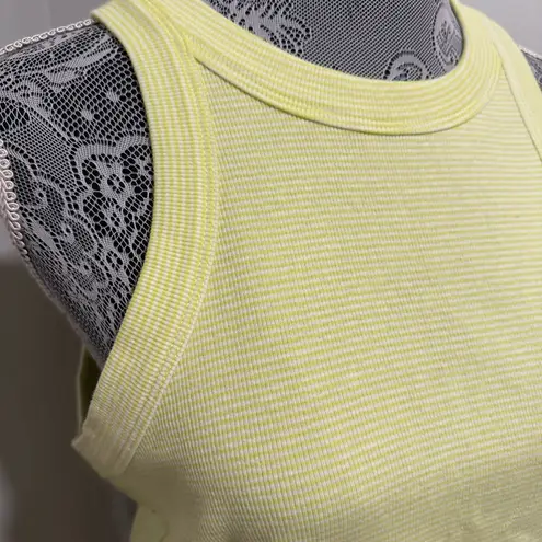 Loft NWOT  Women's XL Sleeveless Striped Pullover Blouse/Tank Top Lime Green.