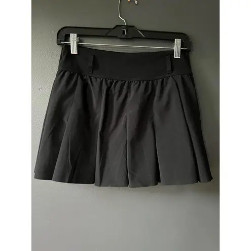Aerie Offline Stylish Black Pleated Athletic Skirt