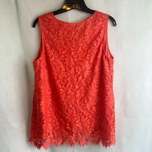 Alfani  Lace Overlay Tank with Scallop Hem Plus Size 14