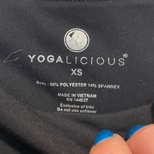 Yogalicious  Black Leggings Women Size XS Athletic Workout Gym Casual Yoga Active