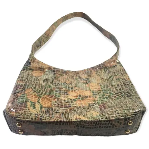 Vintage Bags by Pinky Genuine Leather Floral Shoulder Bag