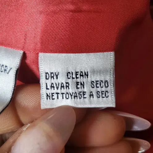 Rena Rowan Red Black Tweed Zip Up Lined Blazer Jacket Size 12