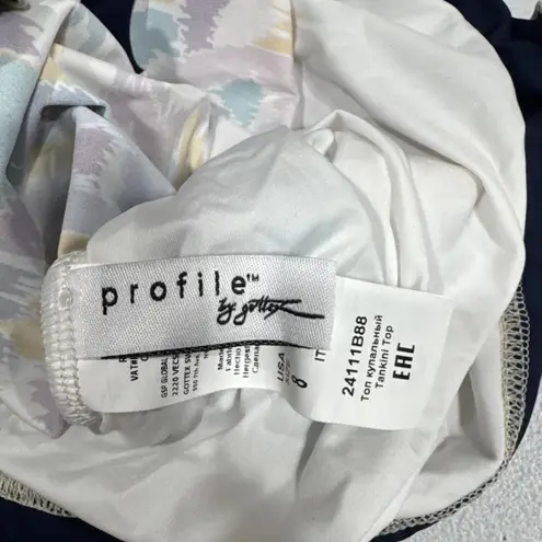 Gottex PROFILE Tankini Top Size 8 Echo Halter Neck Multicolor Ruffled Hem Beach - Image 6