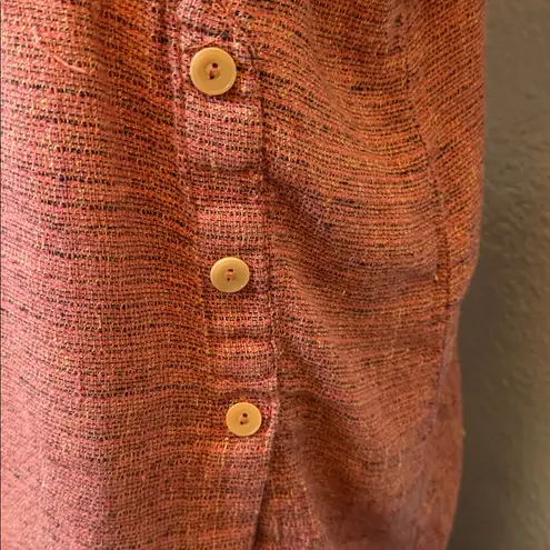 Flax 100% Linen Burnt Orange Two Piece Set Size Small | Top & Pants