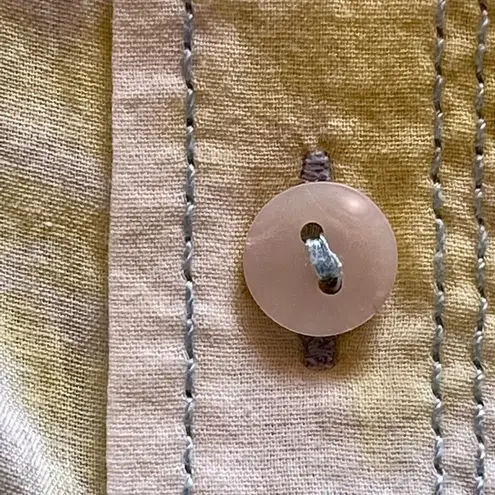 Pilcro  Women’s Butter Yellow Button Down Blouse Size S Lightweight Crinkle Shirt