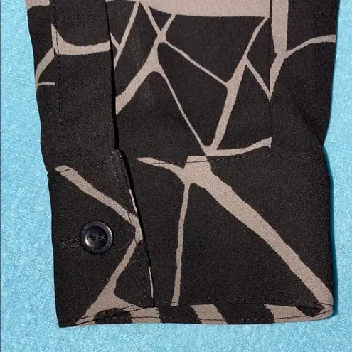 Susan Graver shirt dress tunic button up semi-sheer animal print midi NEW size 8