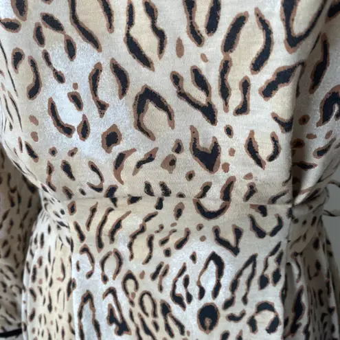 Jones New York Lightweight Long Robe Animal Print