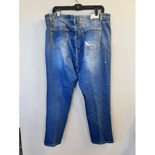 Pink Diamond Jeans Womens 20 Dark Wash Denim Straight Distressed Normcore Y2K Blue Size undefined