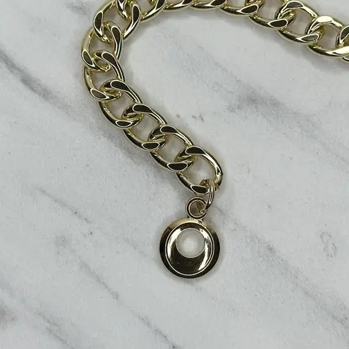 Chunky Draped Gold Tone Chain Link Belt Adjustable Y2K One Size OS ✨