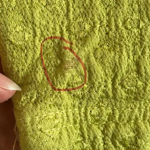 Johnny Was Collection Eyelet Button-Up Jacket – Chartreuse Green – Size Medium