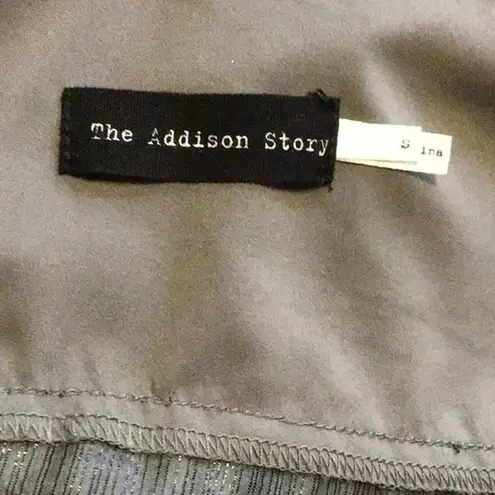 Anthropologie shimmery grey layered dressy top