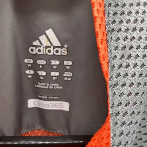 Adidas  clima 365 windbreaker gray orange running walking performance sz M - Image 6