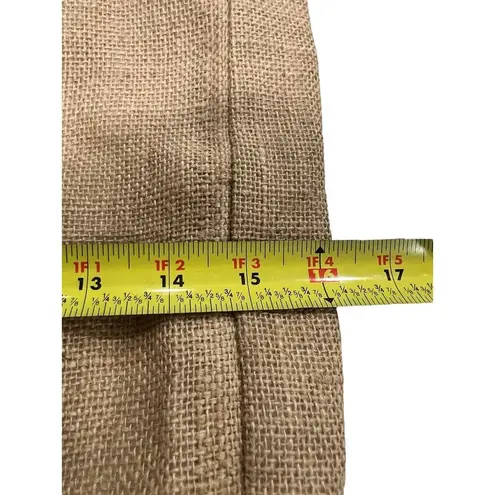 None African Print Large Boho Jute Tote & Wallet Round 9" Wooden Handles Cottage Gift