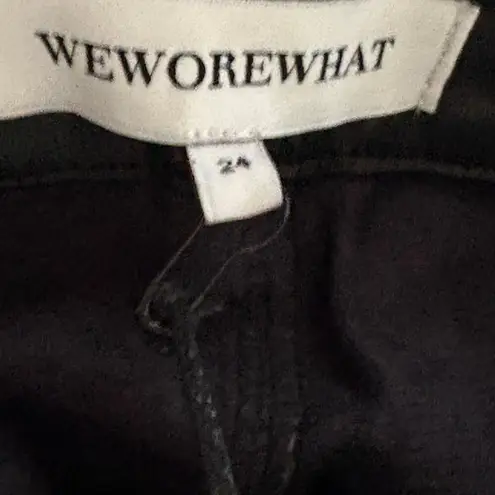 We Wore What Womens Lace Front Vegan Leather Black Pant Size 26 NWT
