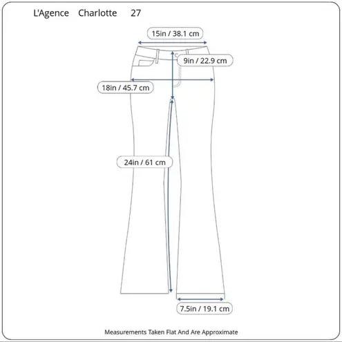 L'Agence L’AGENCE Charlotte Mid Rise Cropped Flair Noir