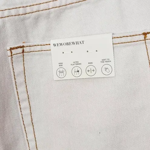 We Wore What White Jeans Size 26 NWT Distressed White Denim