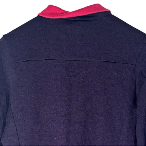 Icebreaker Merino Wool Quarter Zip Sweater Purple Size Medium