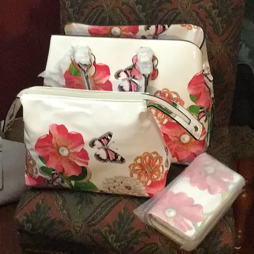 LE MIEL 3 in 1 Shoulder bag 1 Crossbody bag double zip wallet White