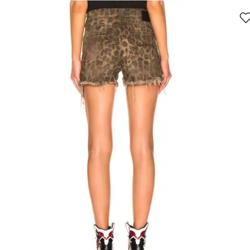 R13 New! Shredded Slouch Short Leopard Sz 25 $395